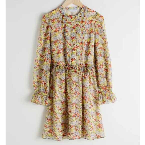& Other Stories Dresses & Skirts - & Other Stories Floral Ruffled Minidress, Cottagecore, Boho, Romantic, Women's 0